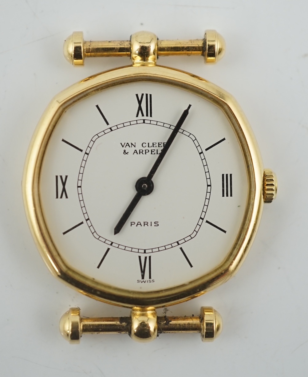A lady's modern 18ct gold Van Cleef & Arpels manual wind octagonal dress wrist watch
